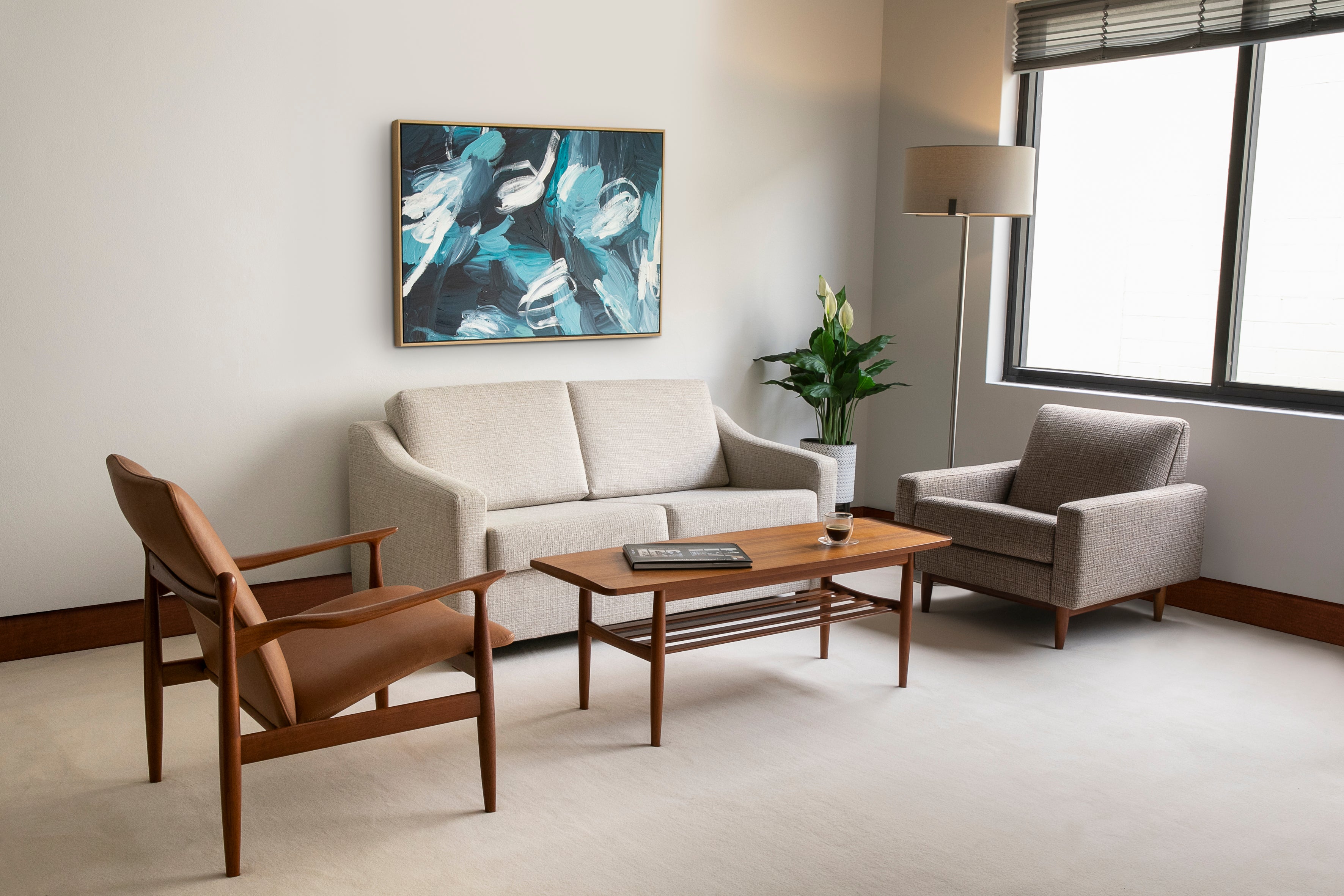 Parker 150 Chair proudly shown in a living room setting. Available for Purchase, Refurbishment by Covesmore for Parker Furniture's iconic designer "Tony Parker".