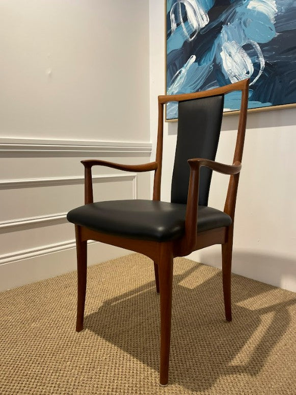 Parker Chair Model 61, with Arms, Carver chair by Parker Furniture in Sydney. Restoration by Covesmore.