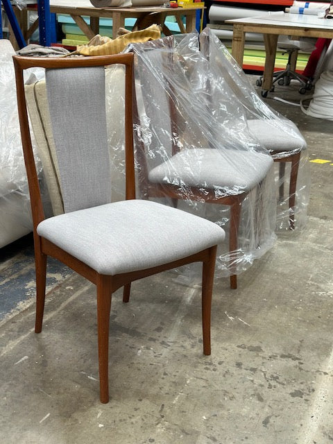 Parker Dining Chair on demand. This Parker 60 chair in white upholstery fabric was made to order by Covesmore Solutions, Ex Parker People.