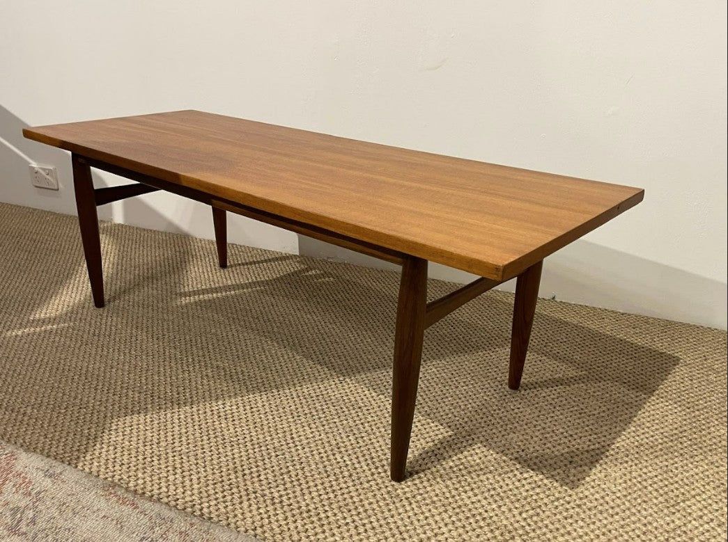 Parker Mid Century Coffee table, squared edges, by Parker furniture, refurbishment and available for sale in Sydney by the Ex Parker People™. 